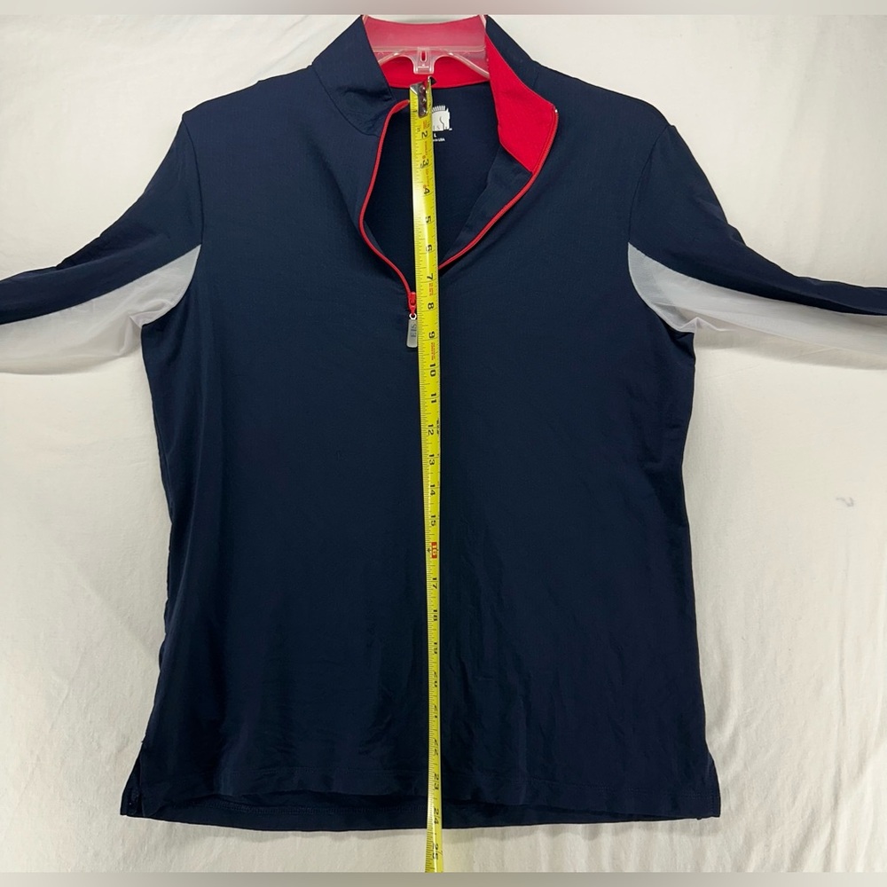 EIS Shirt Long Sleeve 1/4 Zip Blue Equestrian Riding Shirt Women’s L Lot of 2 - Picture 6 of 15